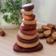 In wood - natural stacking stones, 10 stones